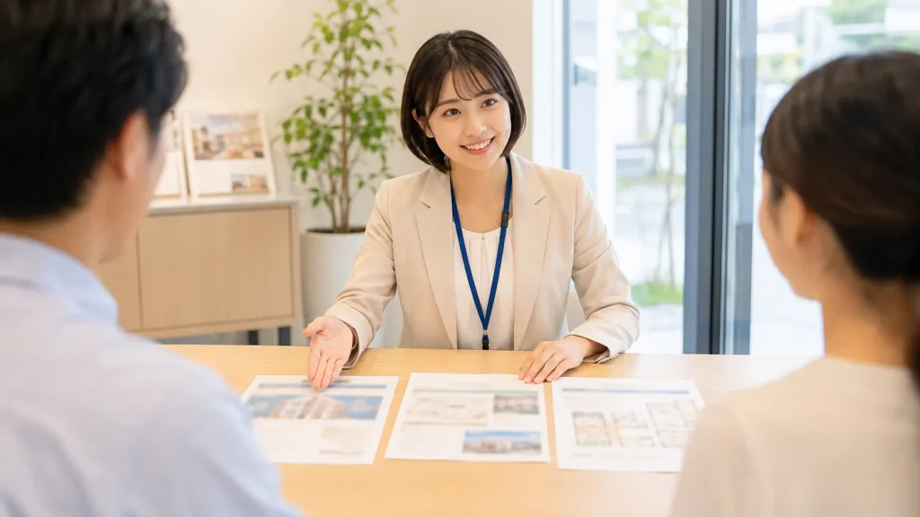 媒介契約の3種類を並べて説明する相談のイメージ