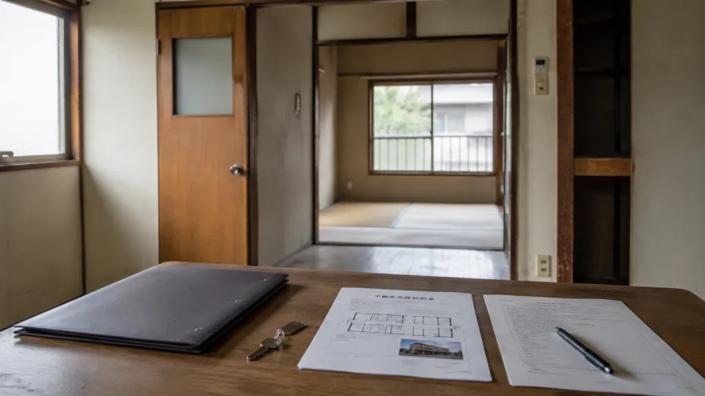 事故物件や心理的瑕疵のある不動産について静かな室内で相談するイメージ