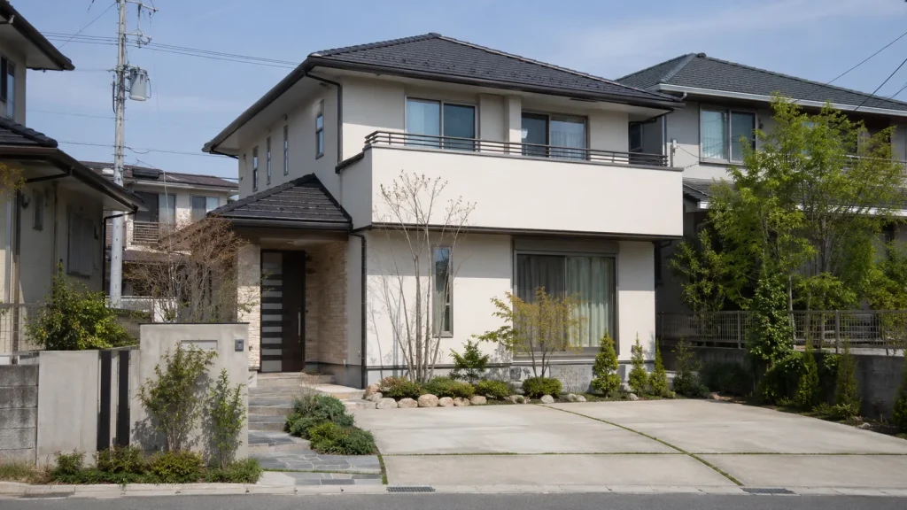 落ち着いた住宅街の一戸建てのイメージ
