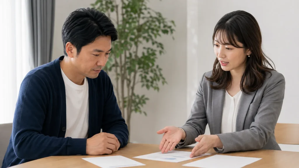 住まいの今後について相談しているイメージ
