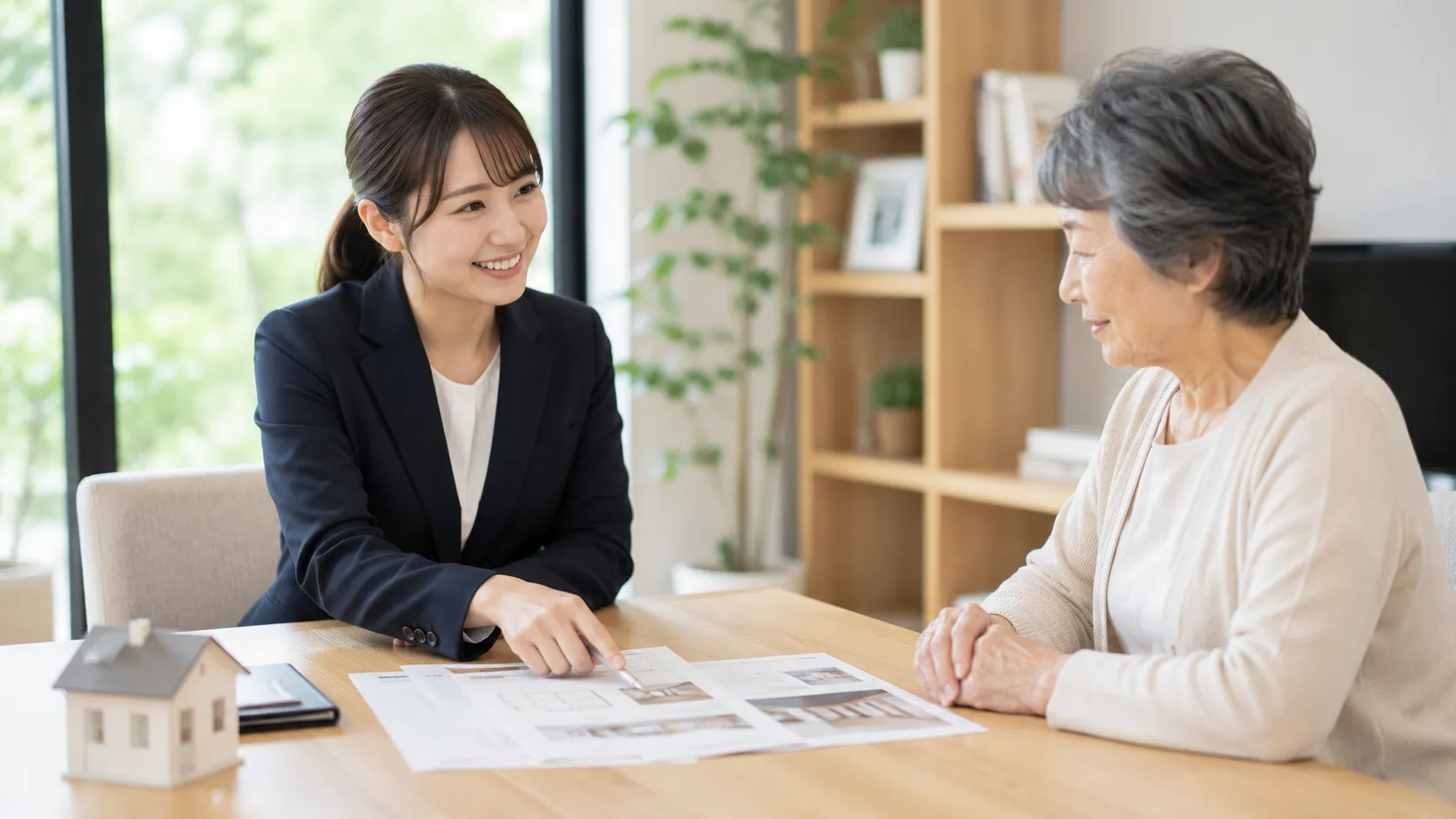 契約を迫らずに選択肢を説明する査定相談の様子