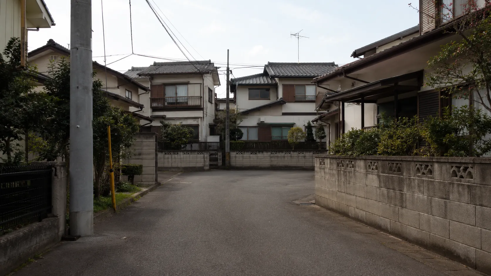 数軒で共有する行き止まりの私道のイメージ