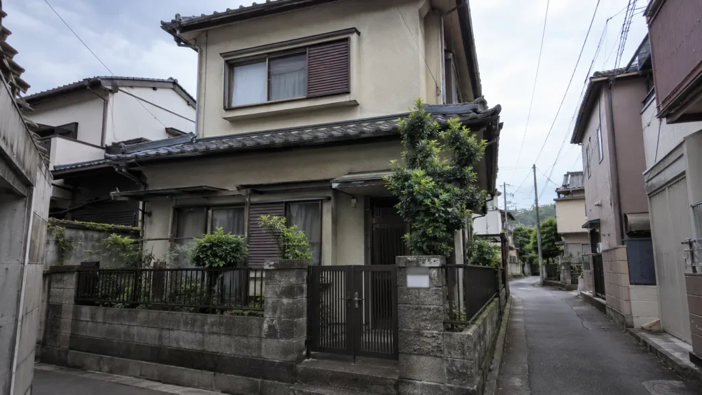車が入れない狭い道に面した戸建て住宅のイメージ