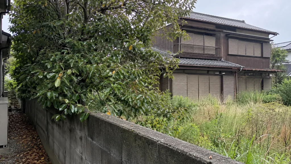空き家の庭木が隣家側にかぶさっている様子（イメージ）